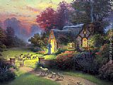 Shepherd Canvas Paintings - The Good Shepherd's Cottage